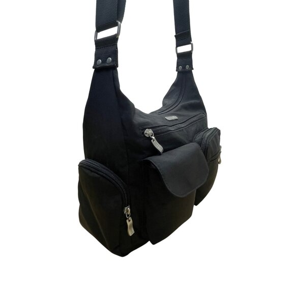 Baggallini Women’s Black Nylon Multi-Pocket Adjustable Crossbody Bag Size M - Picture 3 of 16